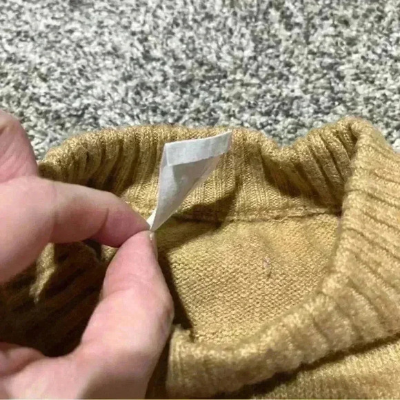 Zara Girls Mock Turtle Neck Sweater Size 9-10 Beige - Picture 6 of 9